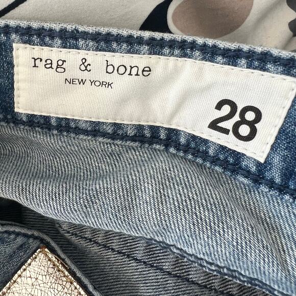 Rag & Bone Women's Featherweight Logan Wide-Leg Jeans River Blue Size 28 NWT - Picture 11 of 14